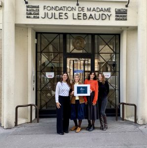 La Fondation Lebaudy, Partenaire de notre association.(de G à Dr.) La Directrice Opérationnelle, Zohra Kreir, la référente familles & communication, Isabelle Teodorescu Blanchard, les spécialistes des TNV : le Dr Carla Azria & le Dr Rose Devillers